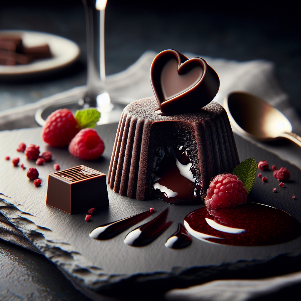 Moelleux chocolat cœur chocolat ou framboise