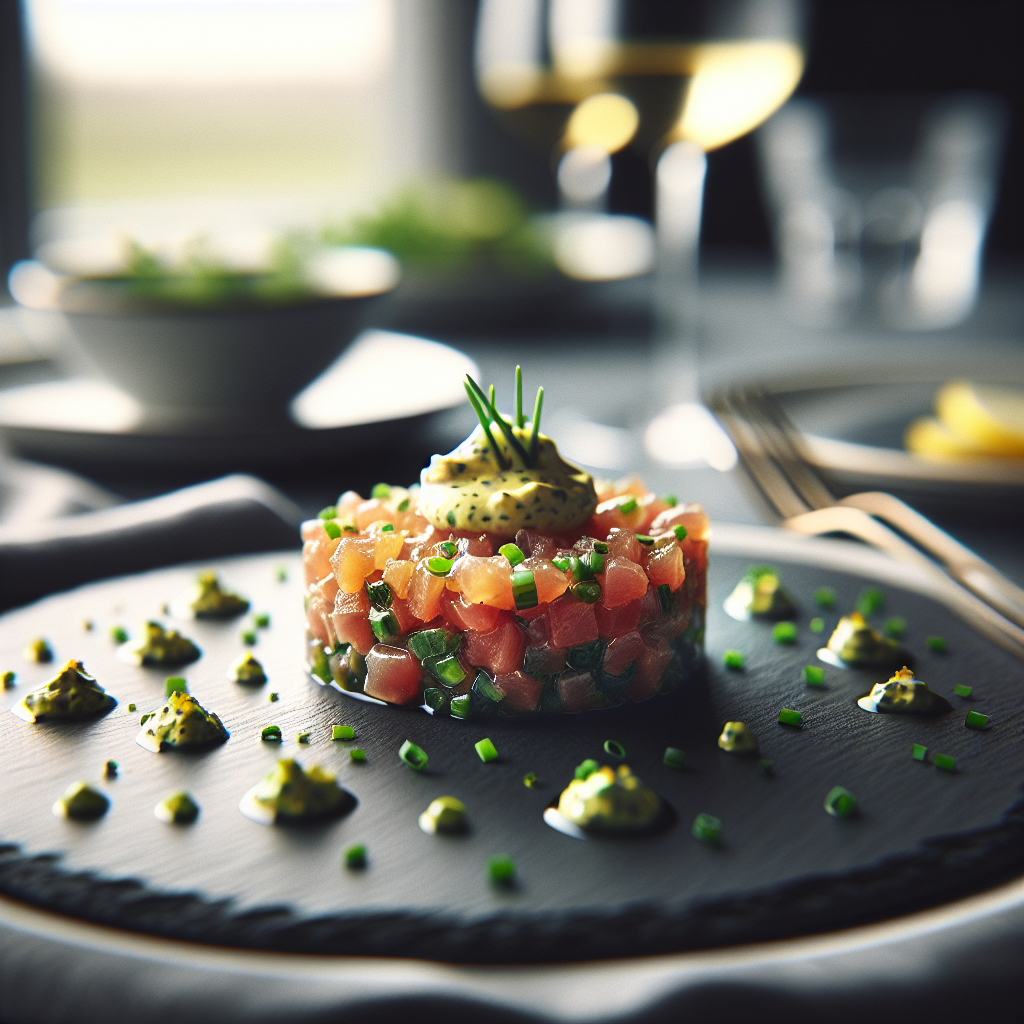 Tartare de thon crème de citron